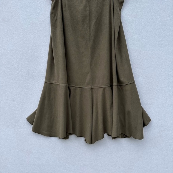 2 for $26 J Jill Gray Soft Faux Suede Ruffle Flounce Hem Midi Skirt Size 12P - Picture 4 of 10